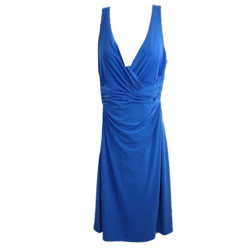 Jones New York Cocktail Dress, Sleeveless, Knee Length, Size 4, Royal Blue